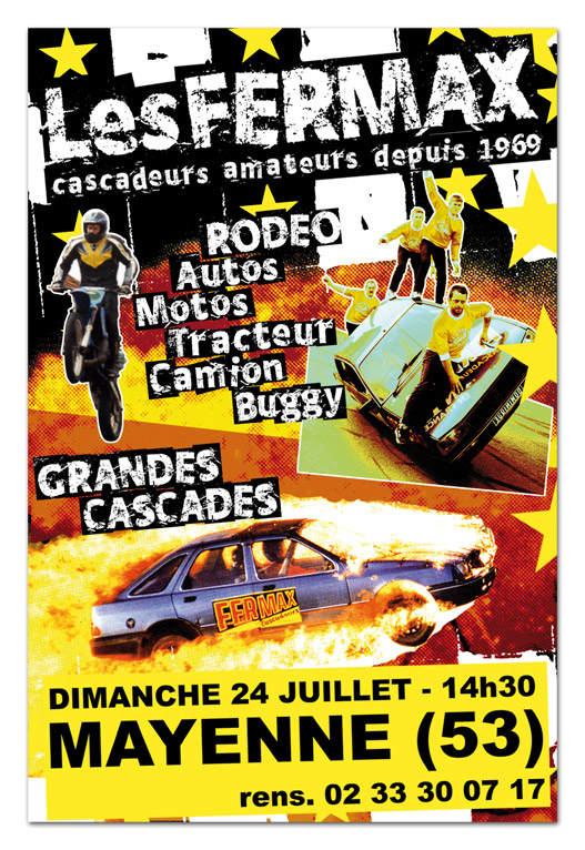 Création affiche spectacle rodéo et grandes cascades 