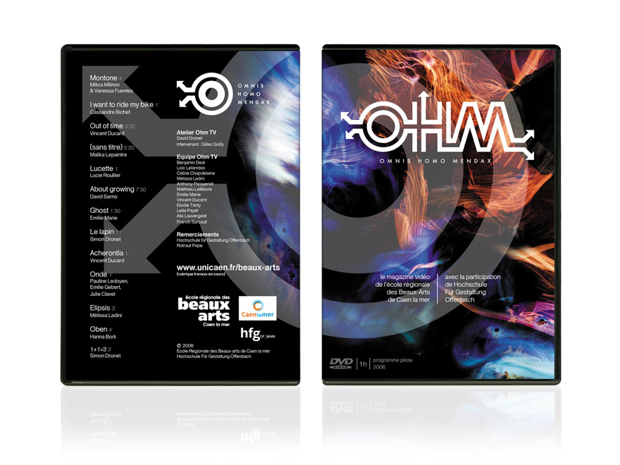 Graphisme Ohm-TV jaquette DVD, magazine vidéo