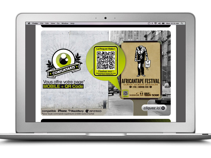 Infographie offre page mobile + QR code