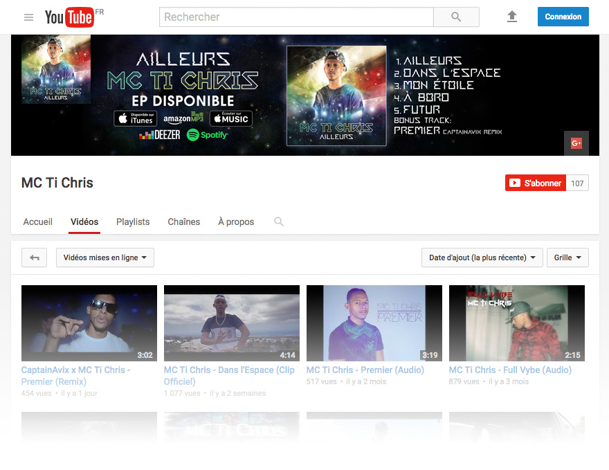 Design chaîne YouTube