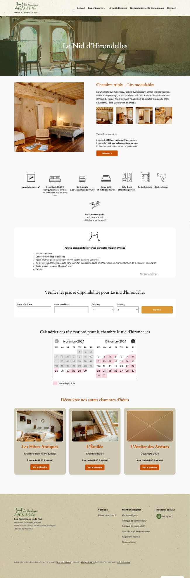 Design de présentation pour une chambre d'hôtes